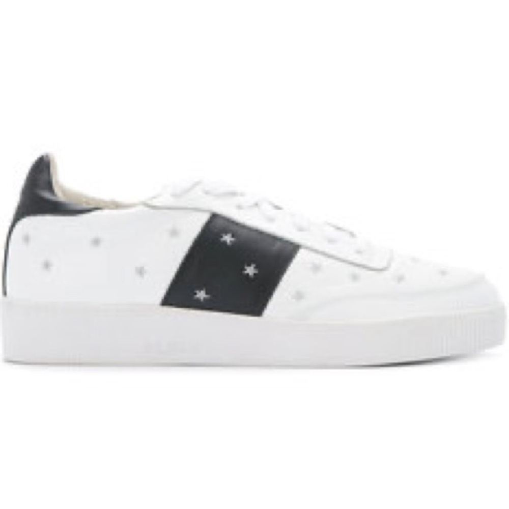 Senso Aurora White Leather Star Accent Low-Top Lace Up Platform Sneakers Size 40